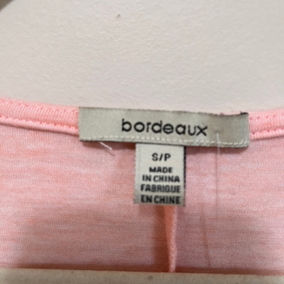 Bordeaux Anthropologie pink top tunic with gathers size Small - Picture 3 of 5